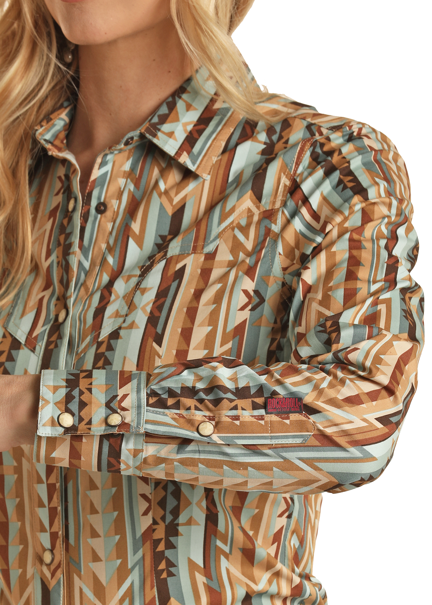 Brown Aztec Long Sleeve Shirt