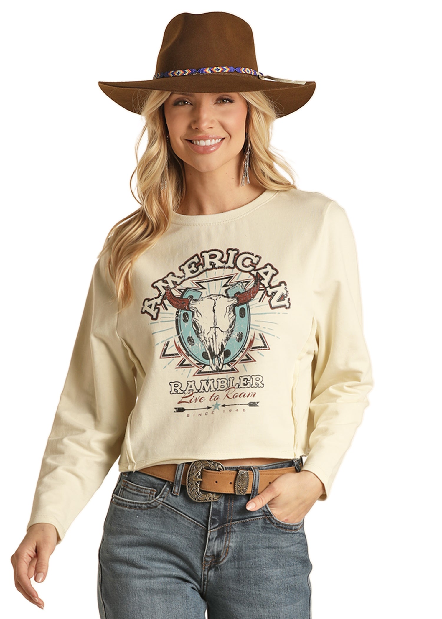 American Rambler Cropped Long Sleeve Shirt