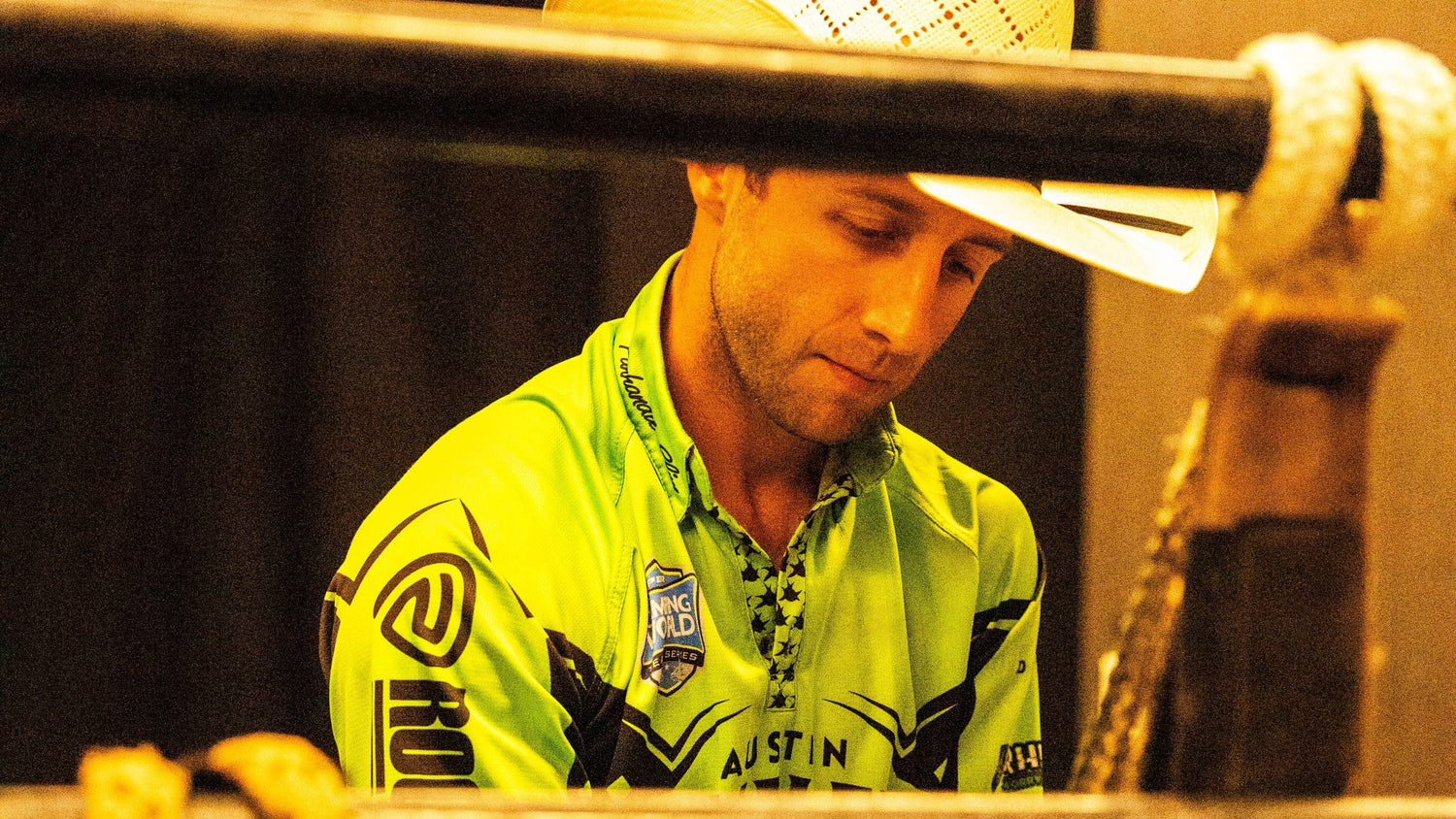 Sage Kimzey in Austin Gamblers x Rock and Roll Denim jersey