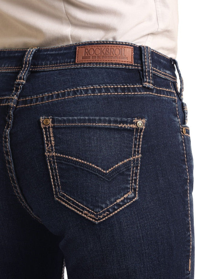 Women's Mid Rise Dark Wash Bootcut Riding Jeans | Rock and Roll Denim â Rock & Roll Denim