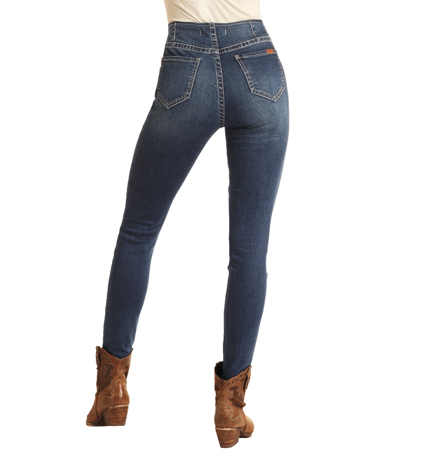 High Rise Pull-On Skinny Jeans