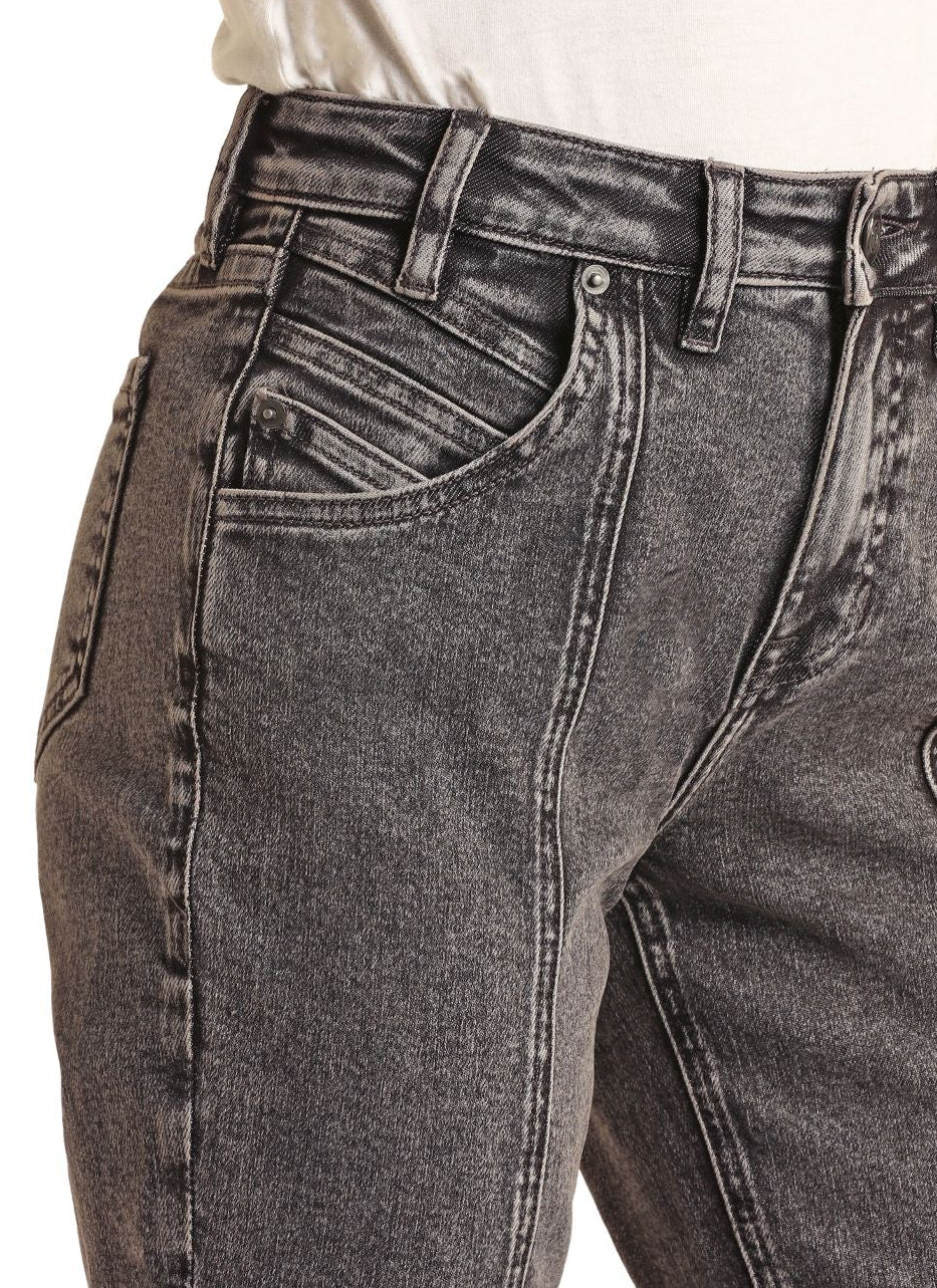 Gray jeans on a white background