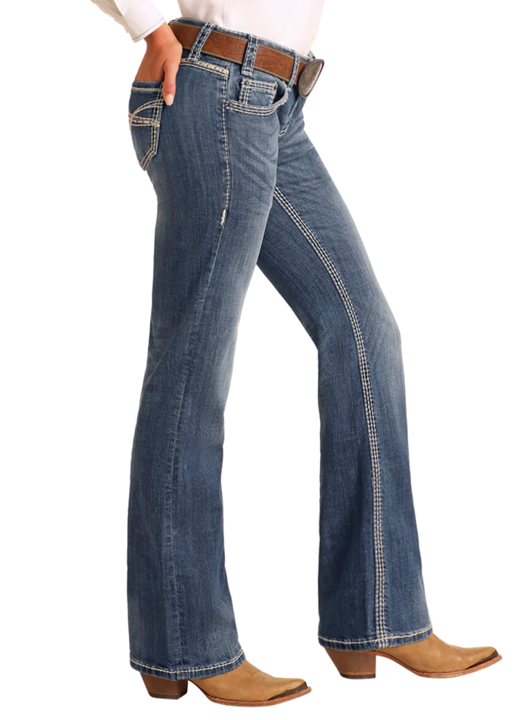 Women's Mid Rise Bootcut Riding Jeans | Rock & Roll Denim