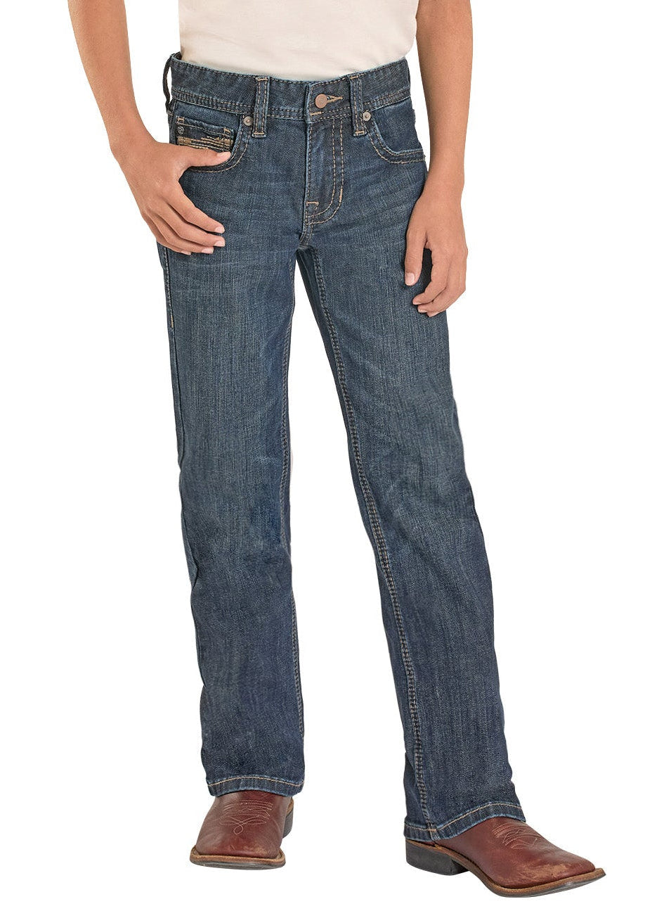 Person wearing a white t-shirt, blue jeans, and a cowboy hat on a white background