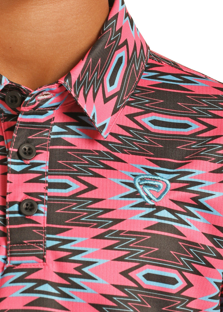 Boys' Aztec Print Polo