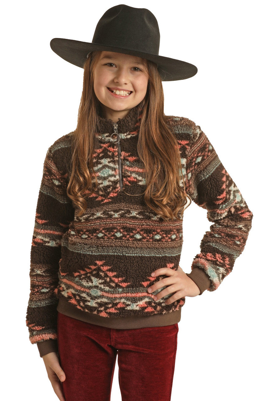 Girls' Aztec Pullover