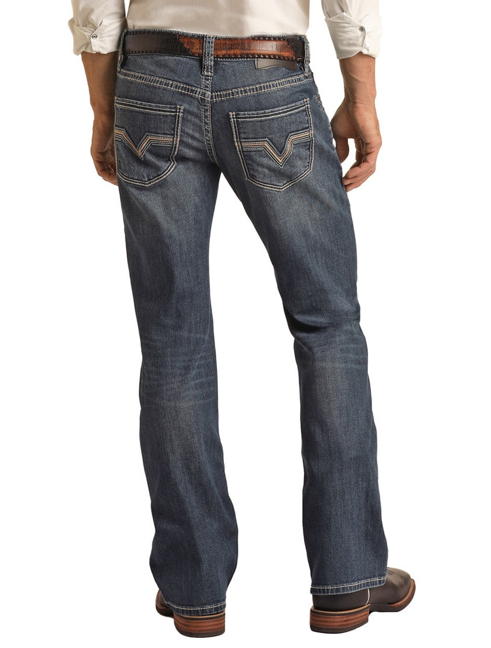 Regular Fit Rope Stitch Bootcut Jeans