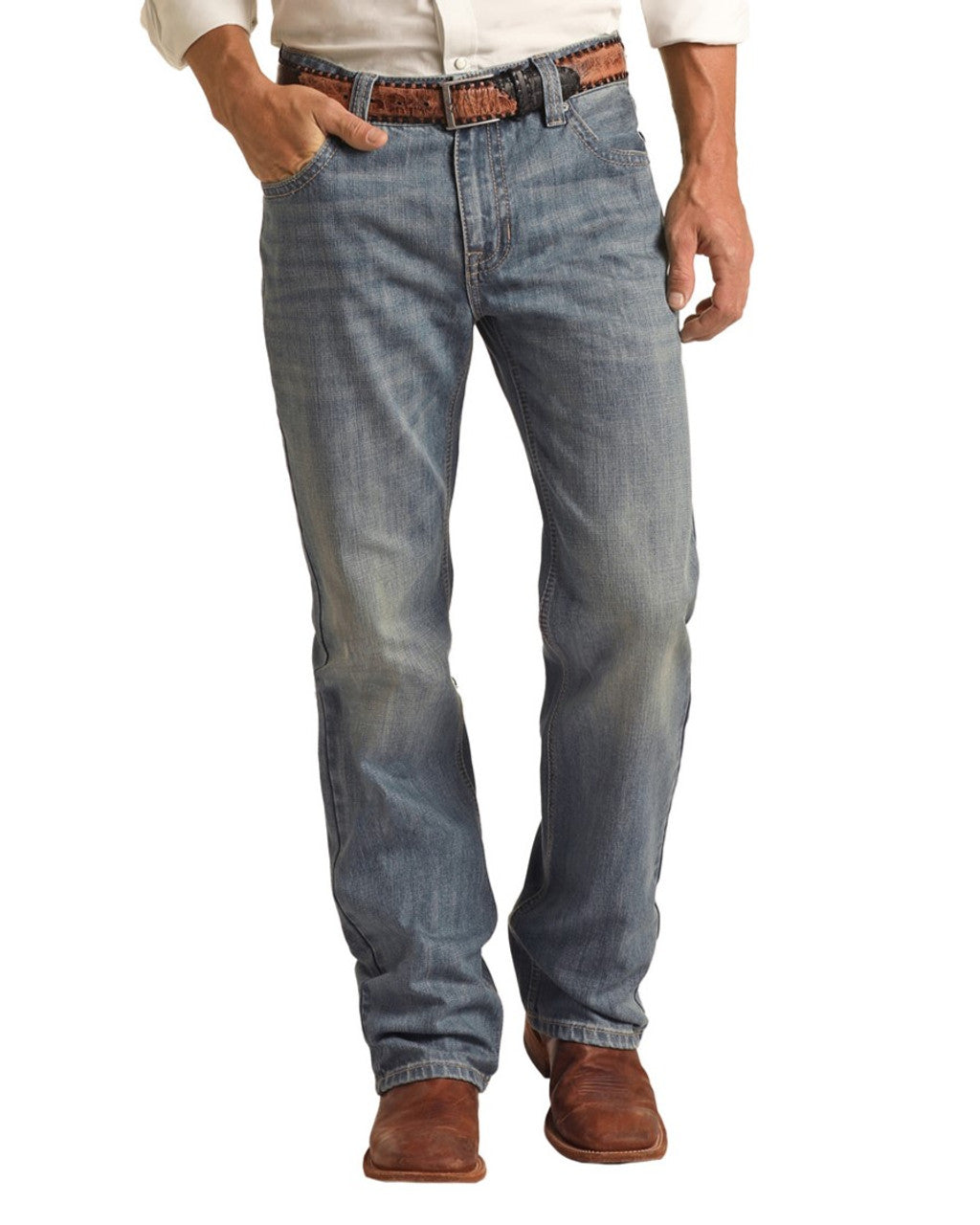 Relaxed Fit Straight Bootcut Jeans