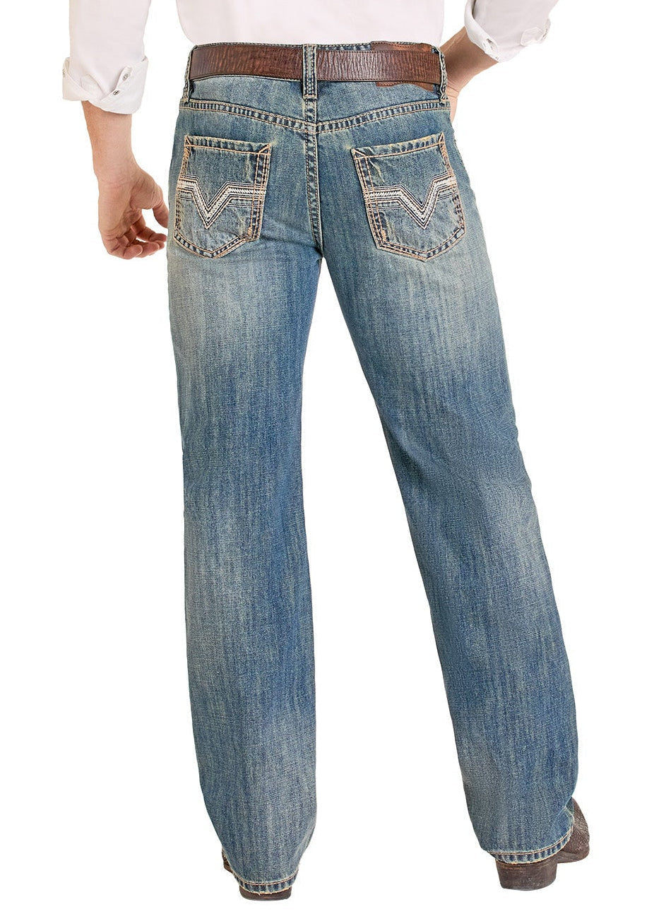 Men's Relaxed Fit Western Jeans | Double Barrel | Rock & Roll Denim
