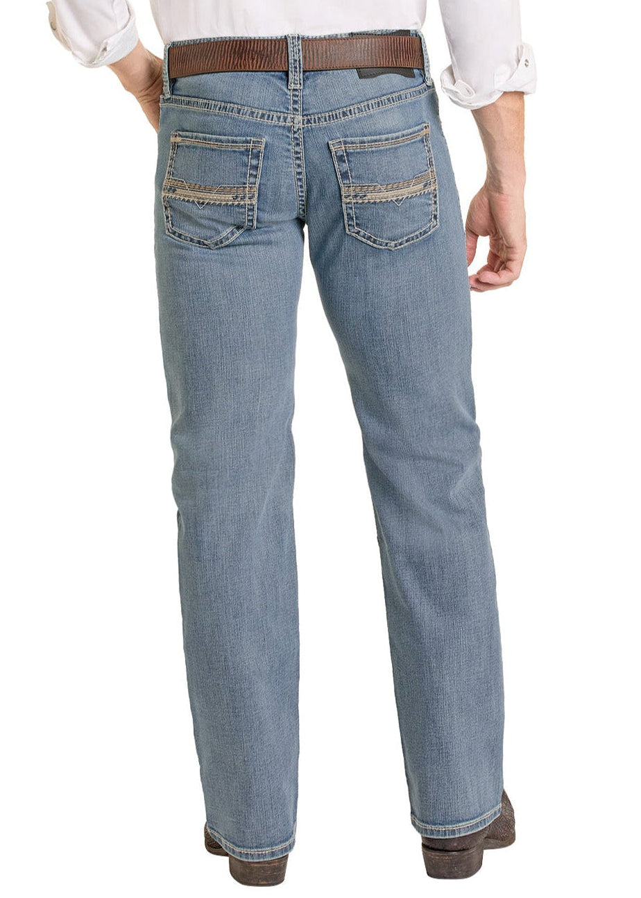 【値下げ】rew STRIDER JEAN PANTS REGULAR FIT Strider Wide Leg Jeans Heritage - Blue Denim | Ksubi ++