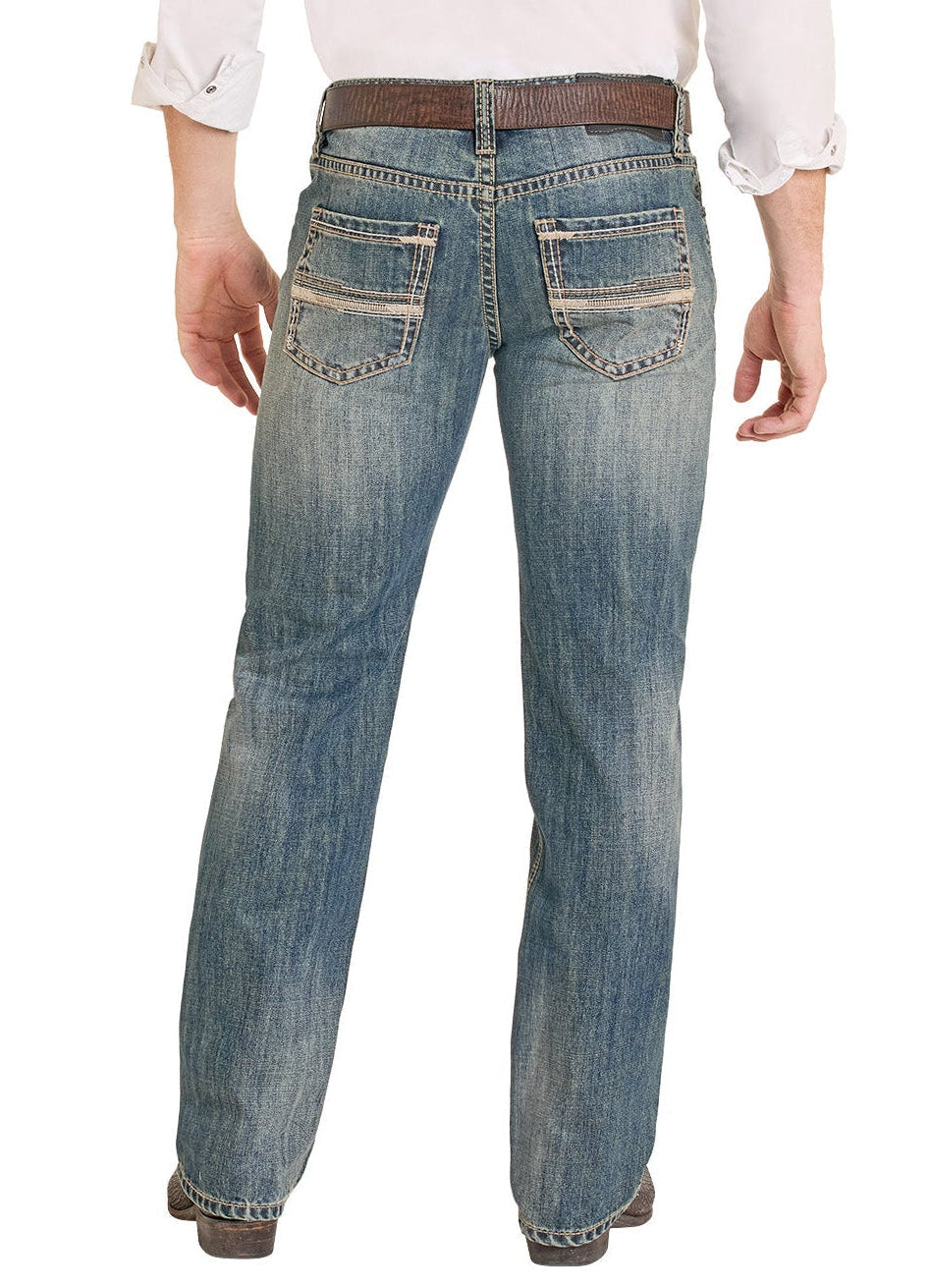 Man wearing a white shirt, blue jeans, and a black cowboy hat on a white background