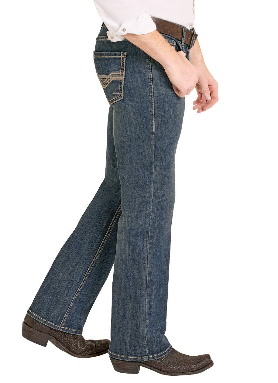 Man wearing a white shirt, blue jeans, and a beige cowboy hat on a white background