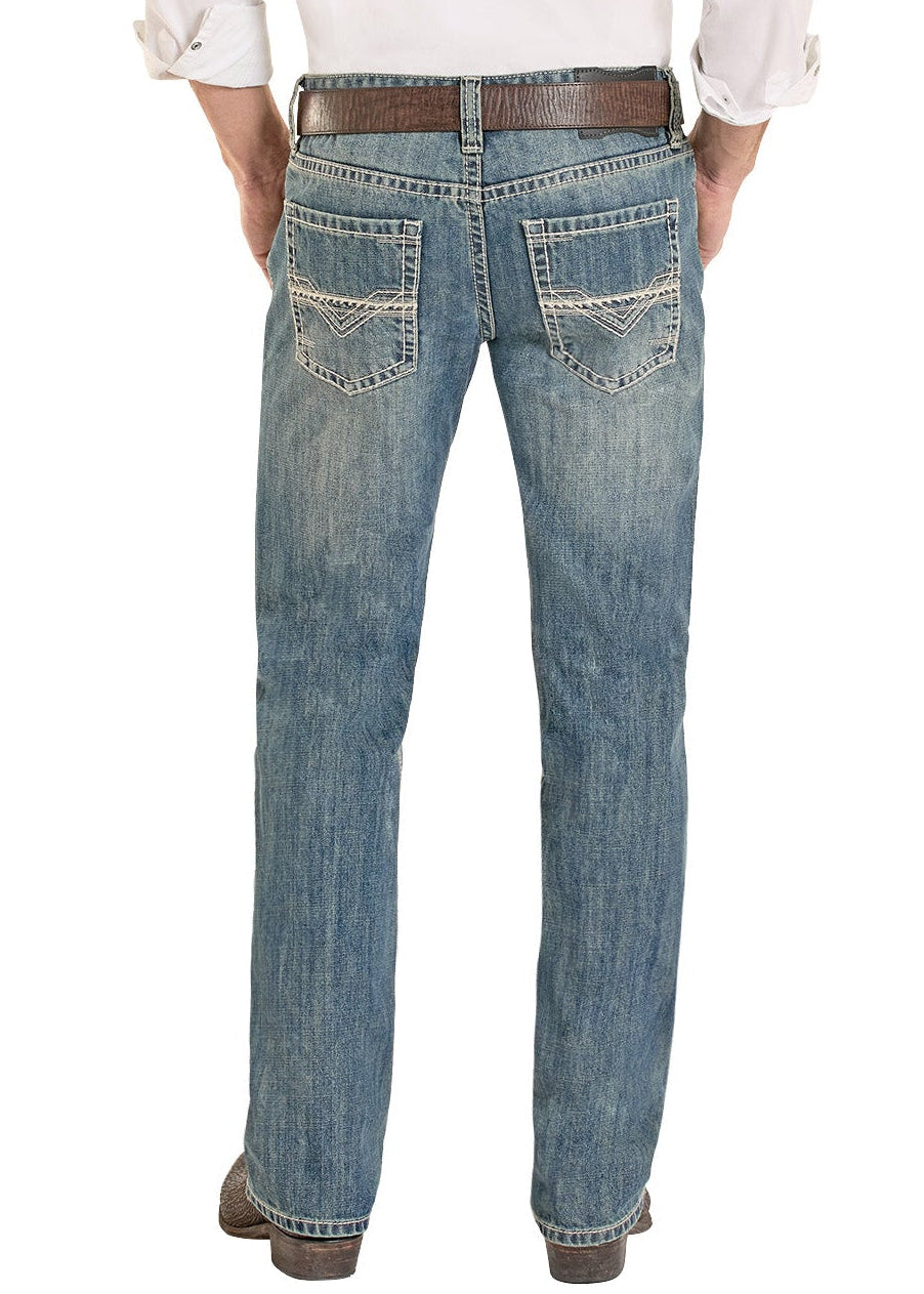 Man wearing a white shirt, blue jeans, and a straw hat on a white background