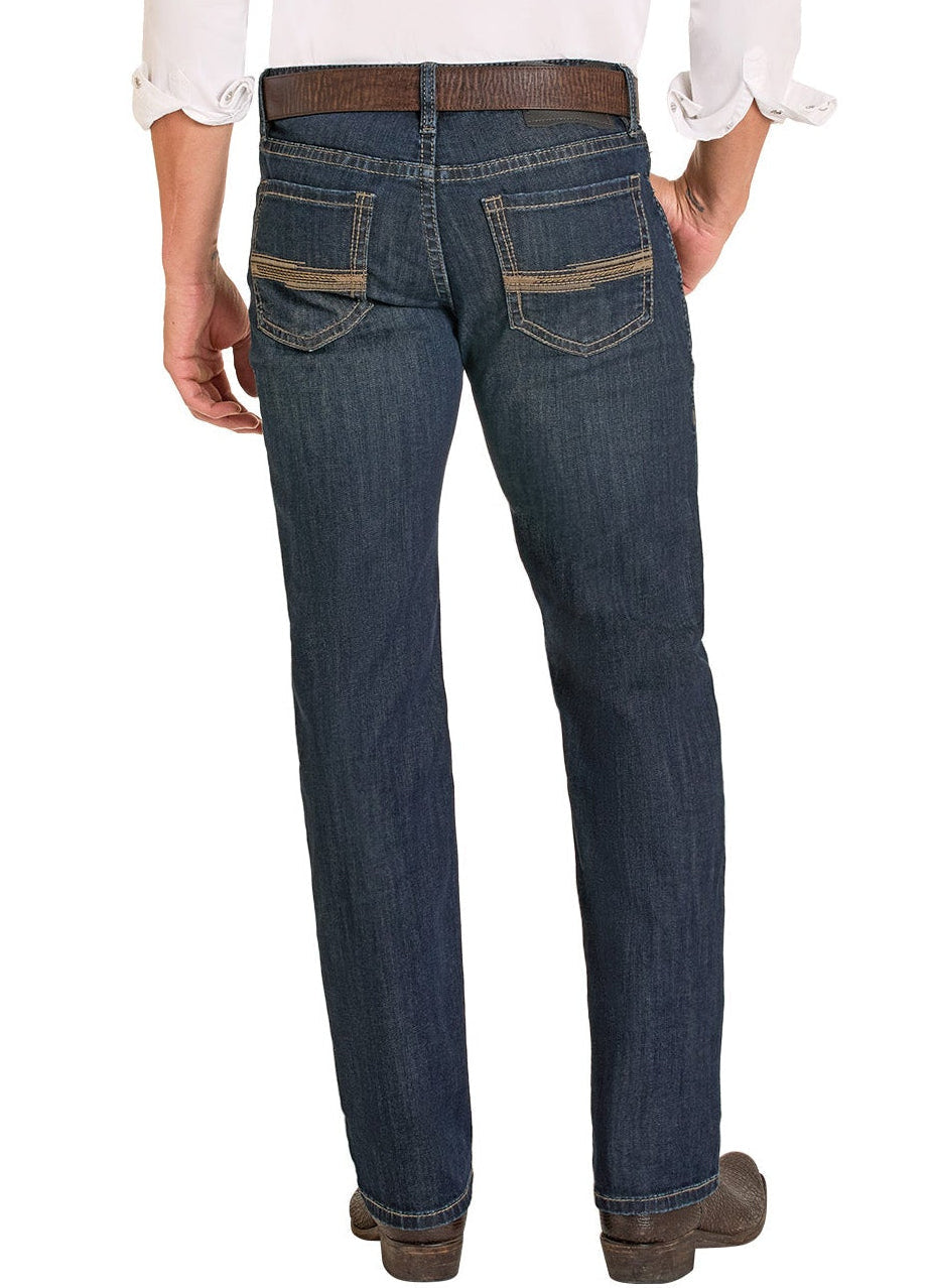 Person wearing blue jeans with a white shirt on a white background