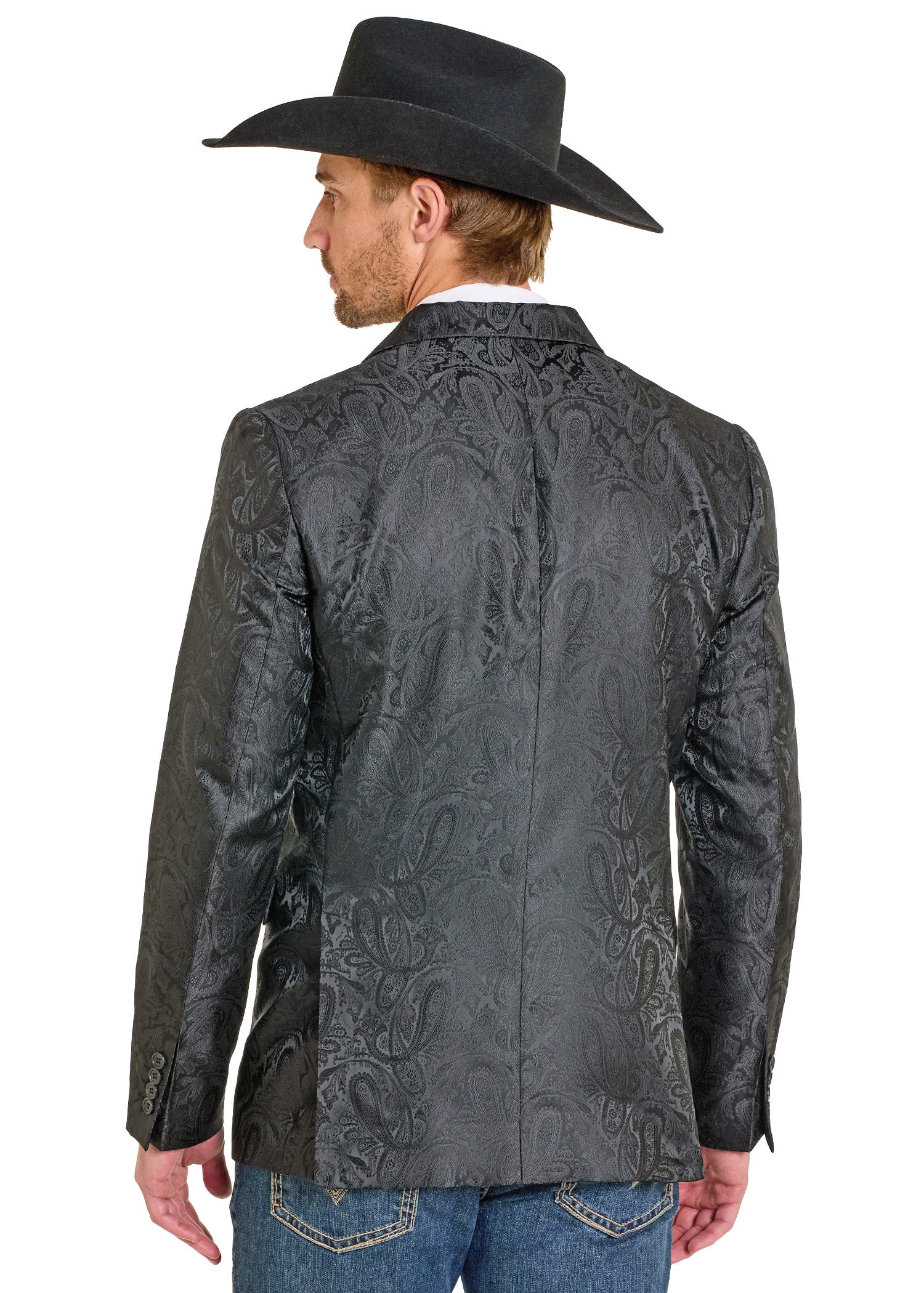 Men s Black Jacquard Paisley Sport Coat Rock Roll Denim men-s-black-jacquard-paisley-sport-coat-rock-roll-denim