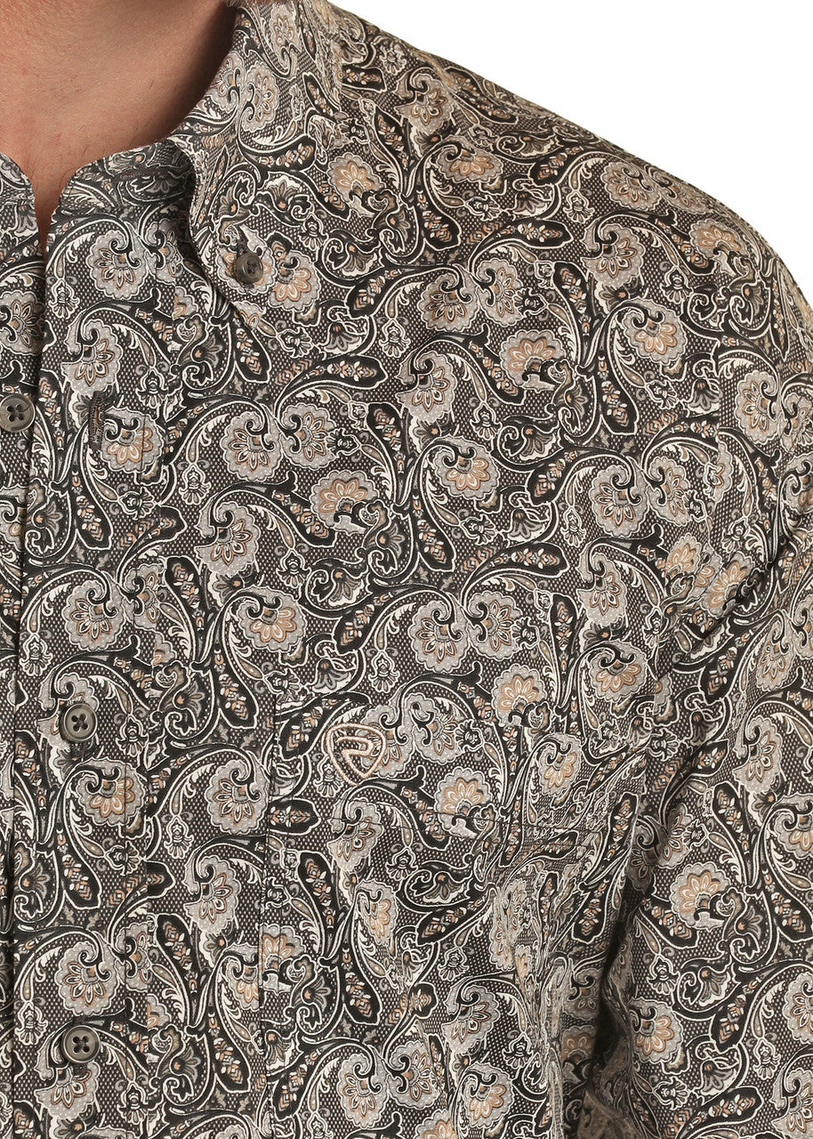 Classic Paisley Long Sleeve Button Shirt