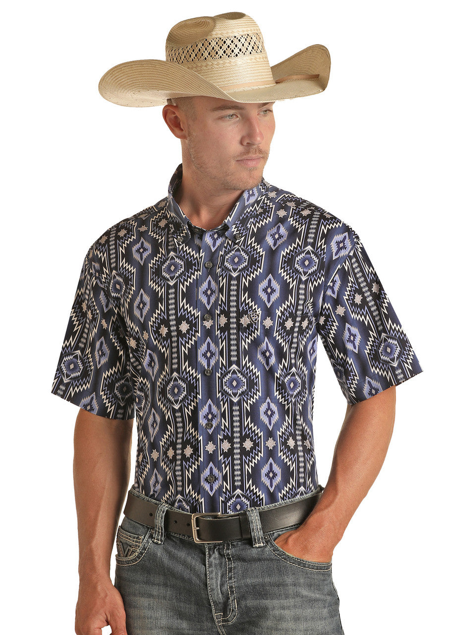 Aztec Short Sleeve Button Shirt