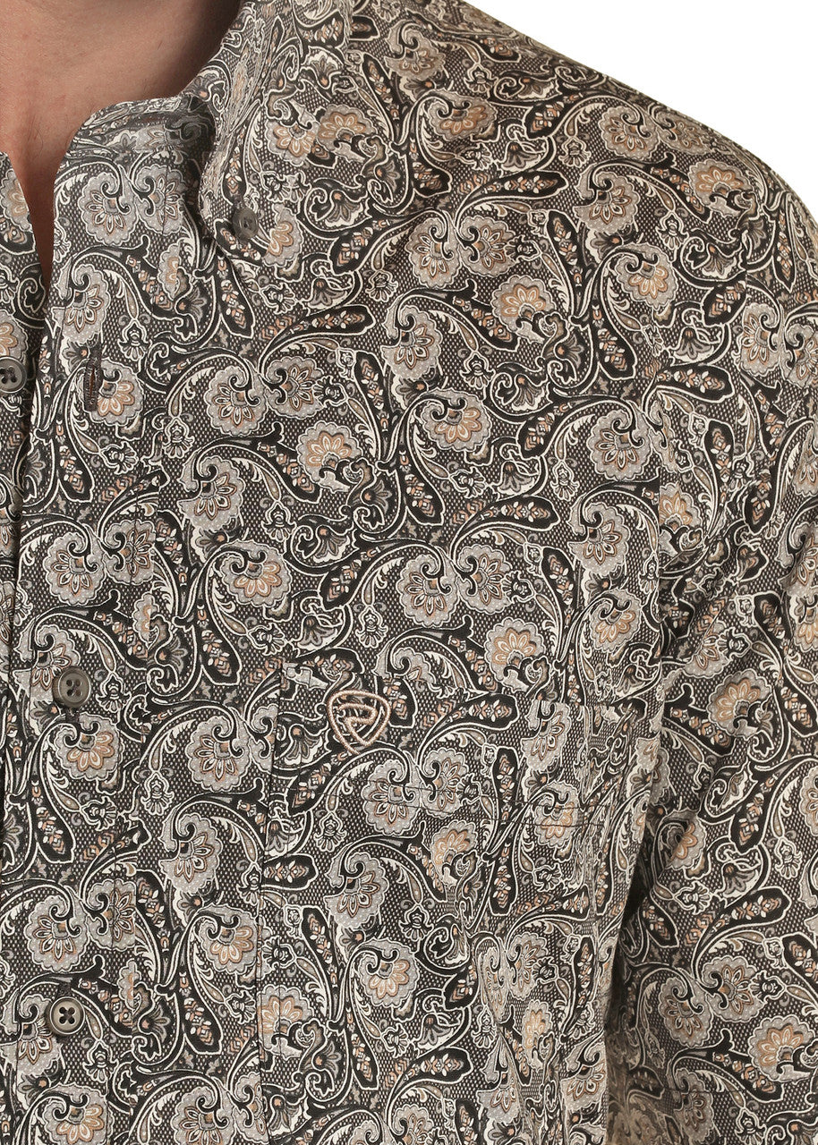 Paisley Short Sleeve Button Up Shirt