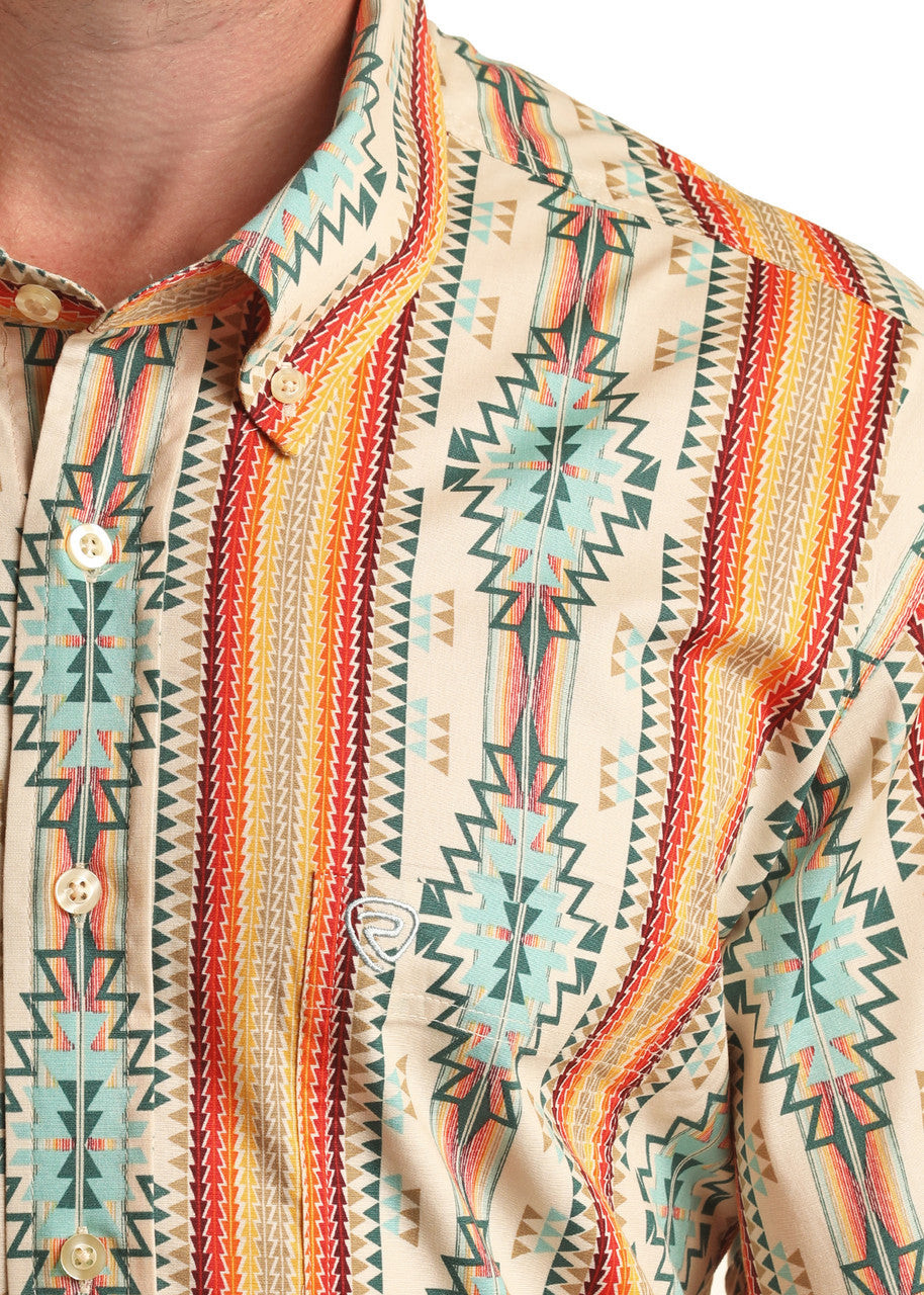 Aztec Short Sleeve Button Shirt