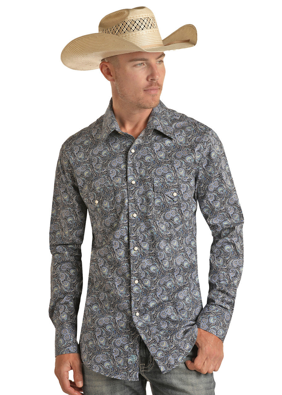 Paisley Long Sleeve Snap Down Shirt