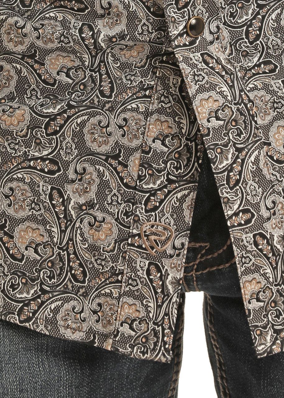 Classic Paisley Long Sleeve Snap Shirt