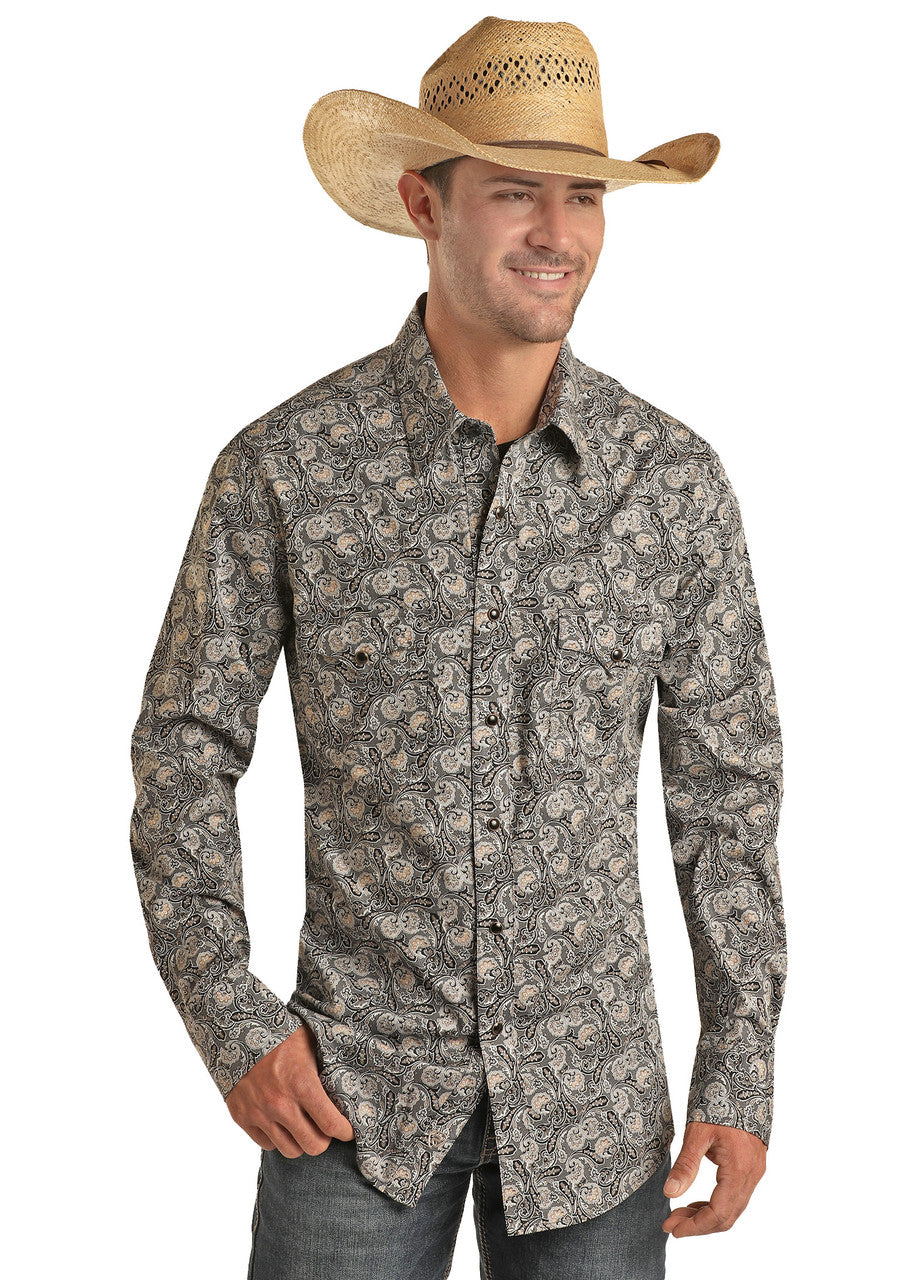 Classic Paisley Long Sleeve Snap Shirt