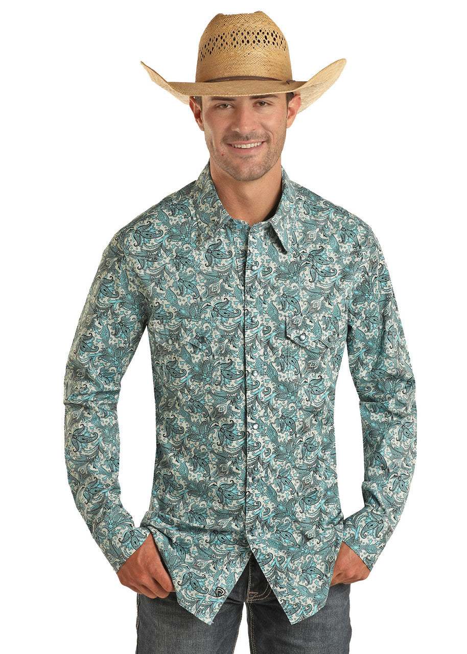 Paisley Long Sleeve Snap Shirt