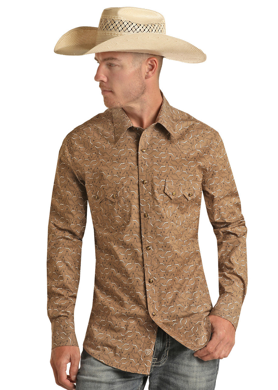 Longhorn Long Sleeve Snap Shirt