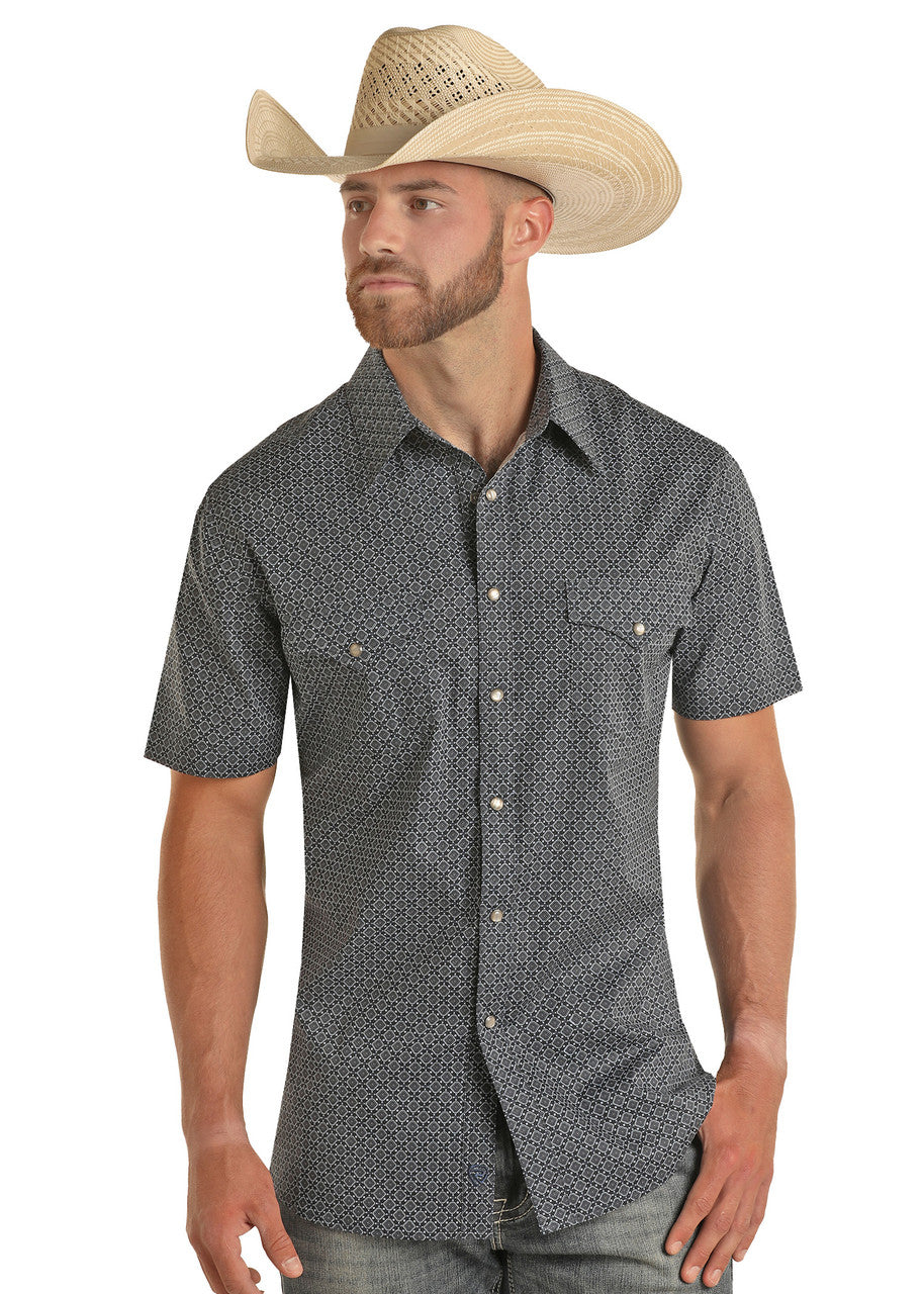 Geo Short Sleeve Snap Shirt