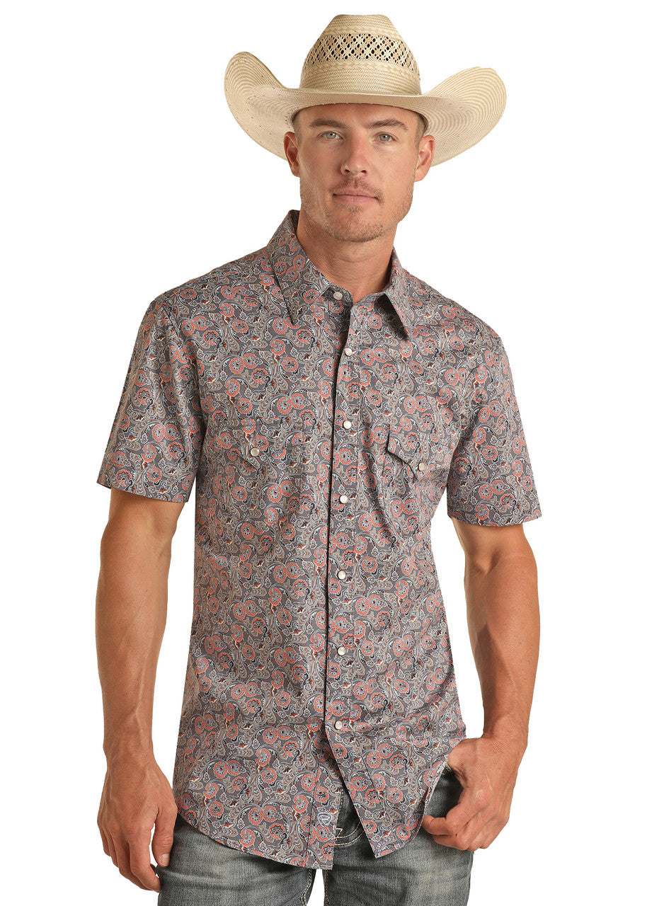 Paisley Short Sleeve Snap Down Shirt