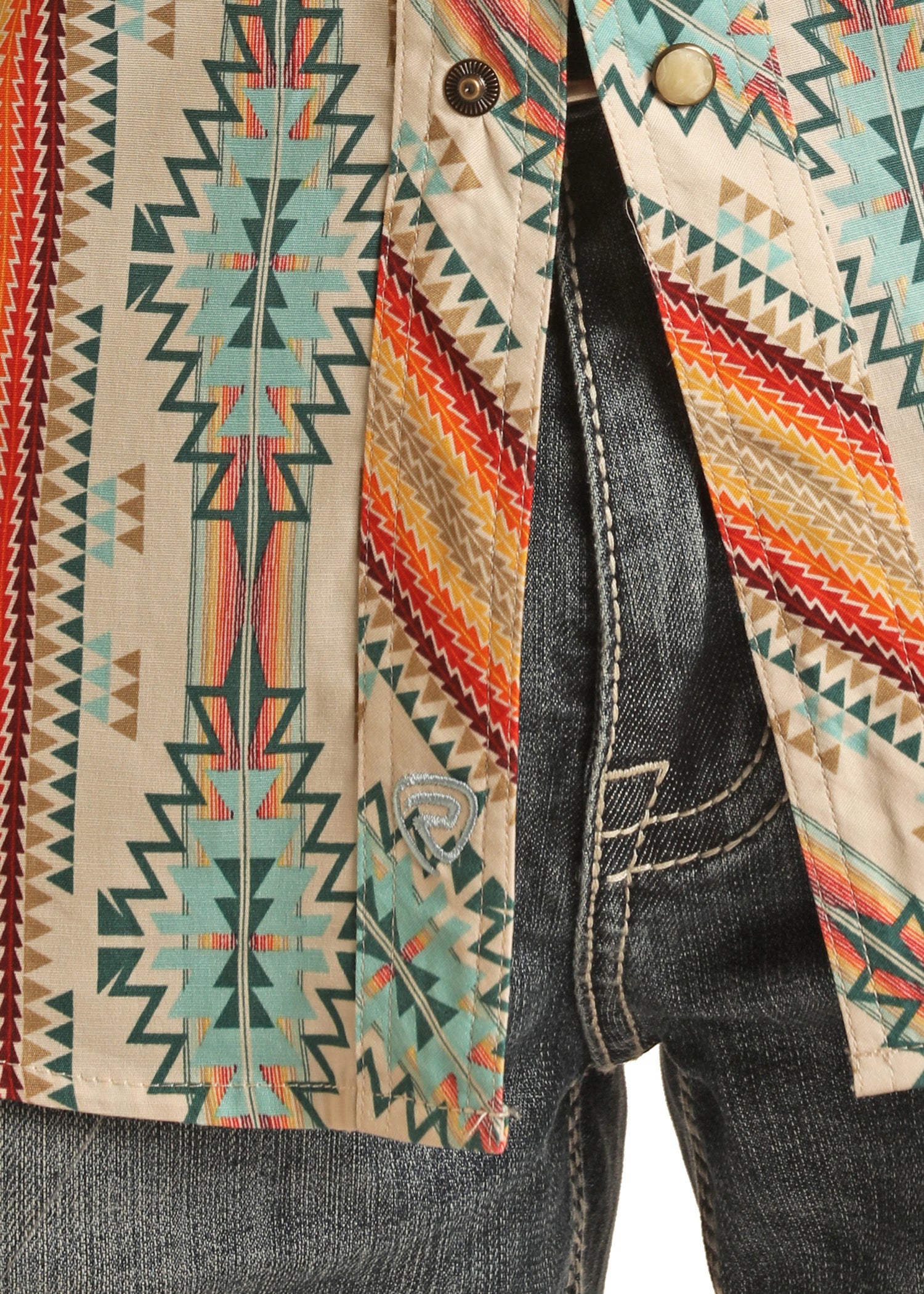 Aztec Short Sleeve Western Snap Shirt