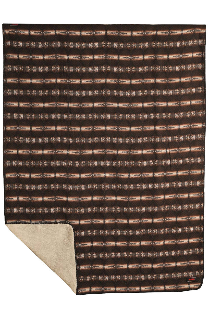 Aztec Print Berber Lined Jacquard Blanket