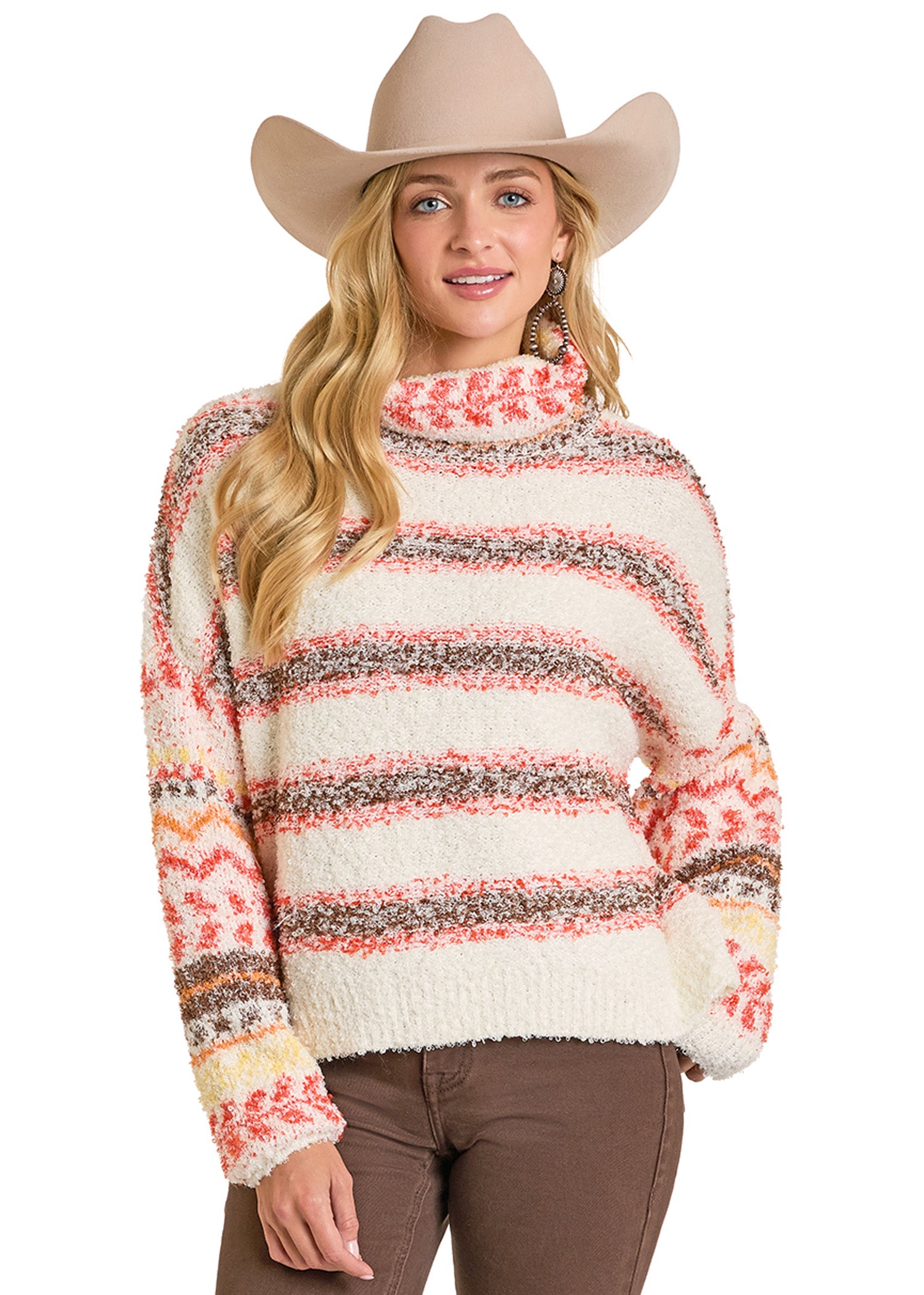 Women's Striped Turtleneck Sweater | Rock & Roll Denim