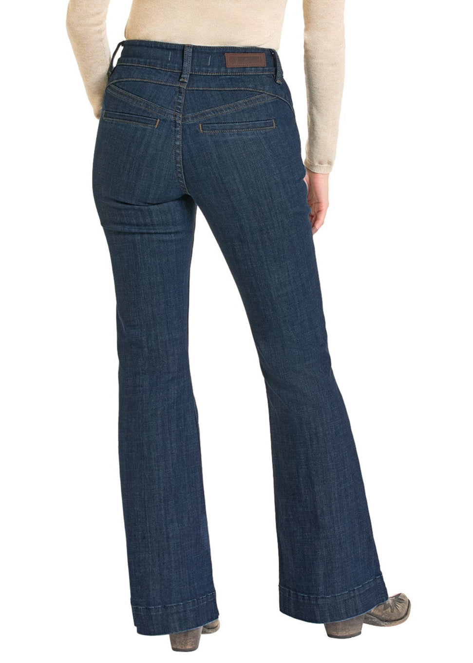 Women's High Rise Welt Trouser Jeans