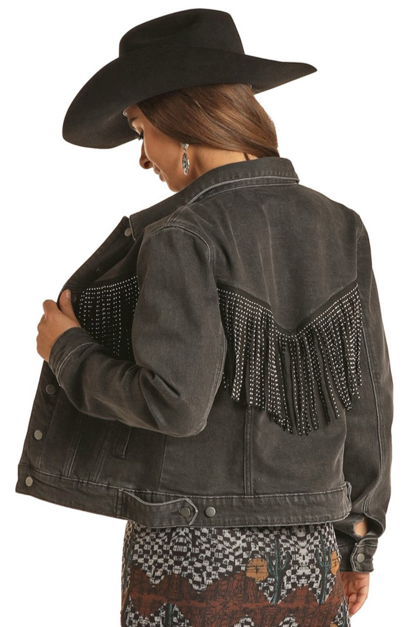 Women's Fringe Denim Jacket | Rock & Roll Denim