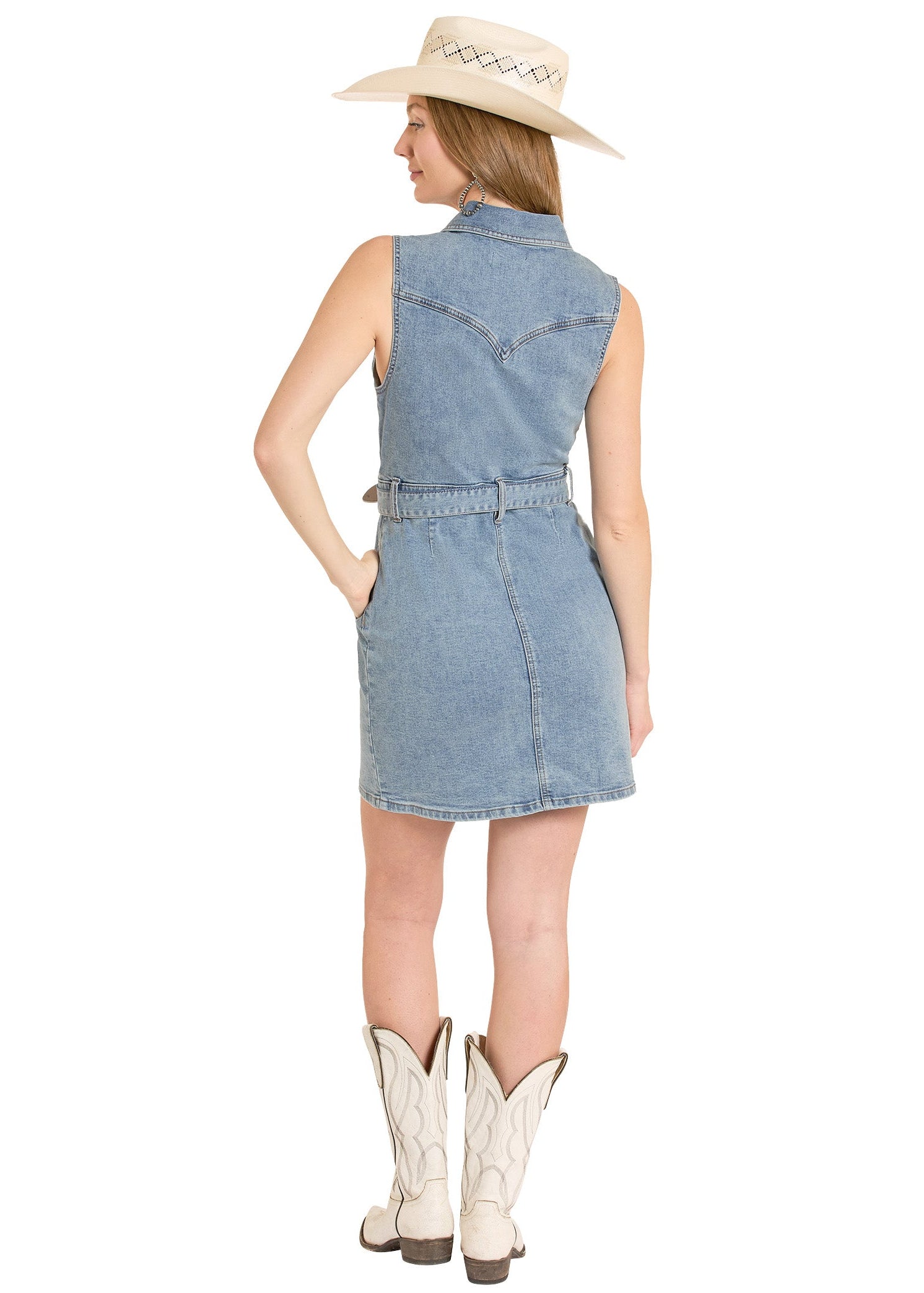 Women's Collar Denim Button Up Mini Dress Women's Collar Denim Button Up Mini Dress