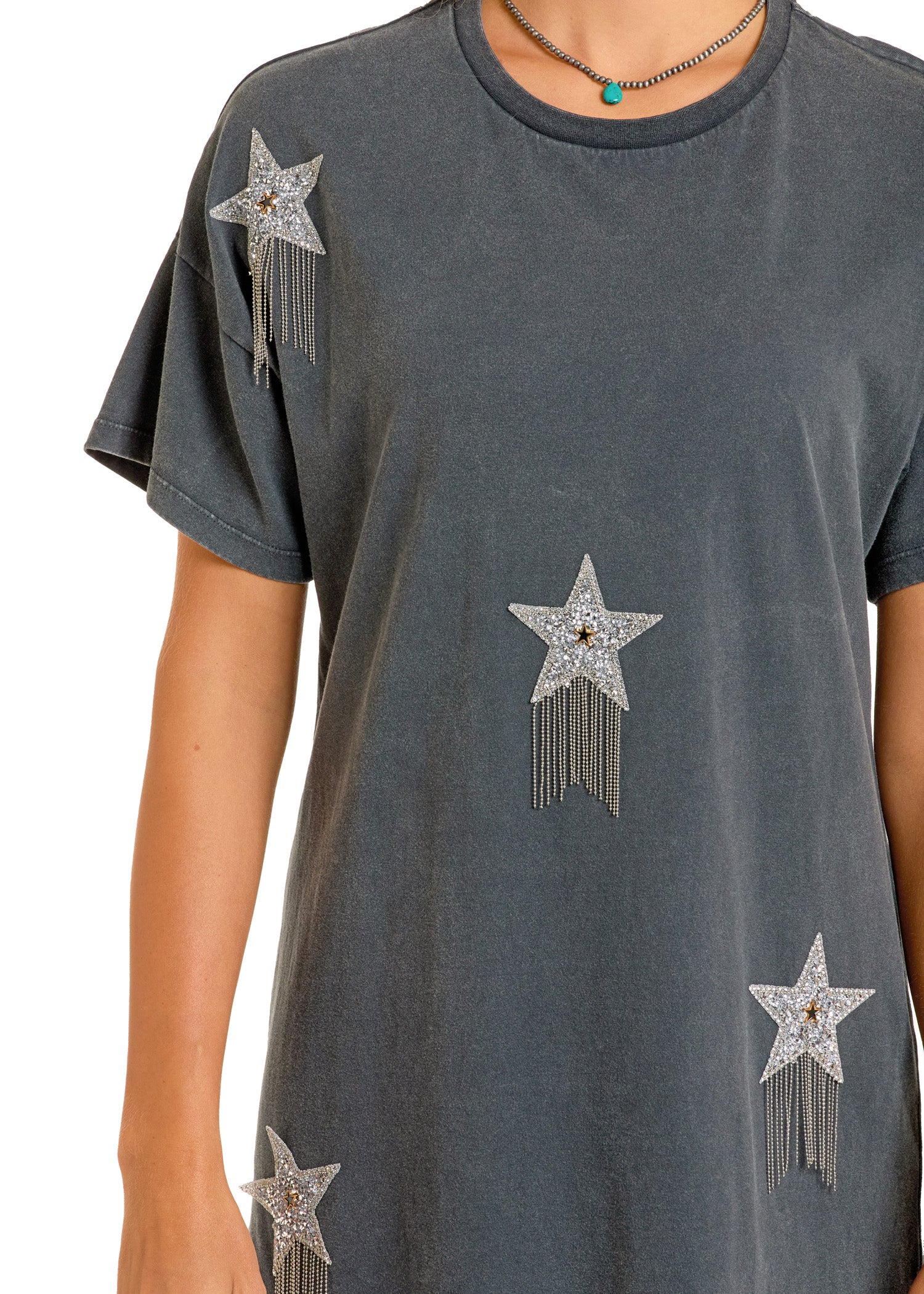 Women's Rhinestone Star T-Shirt Dress | Rock & Roll Denim
