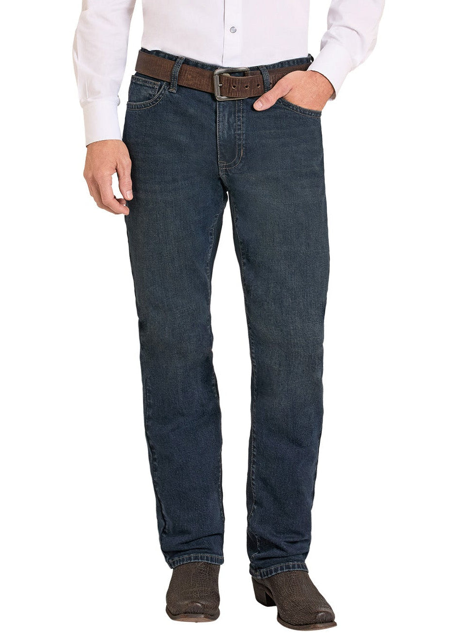 Man wearing a white shirt, blue jeans, and a straw hat on a white background